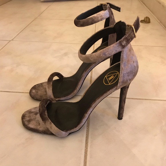 Missguided Shoes - Velvet Crush Sandal Heels